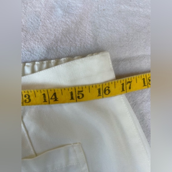 90’s vintage liz claiborne liz wear button down skirt cream pockets ankle sz p14 - Picture 8 of 11